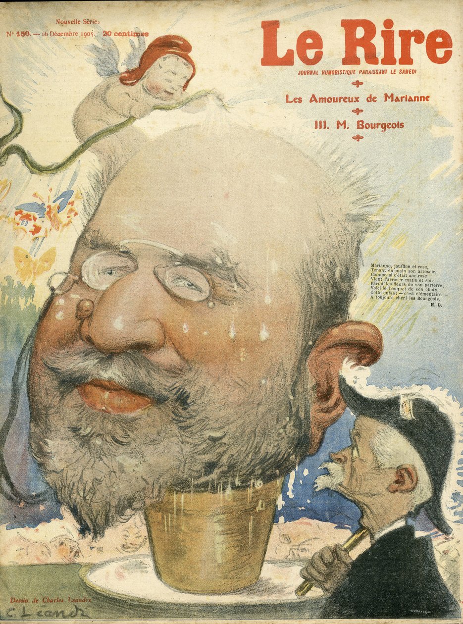 Illustration av Charles Leandre (1862-1934) för omslaget till Le Rire av Charles Leandre