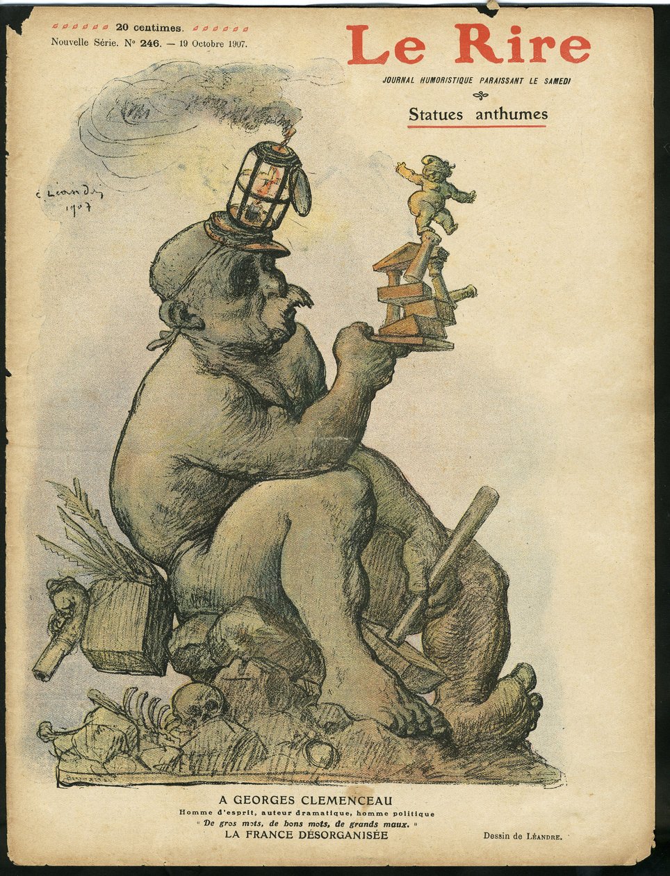 Illustration av Charles Leandre (1862-1934) för omslaget till Le Rire av Charles Leandre