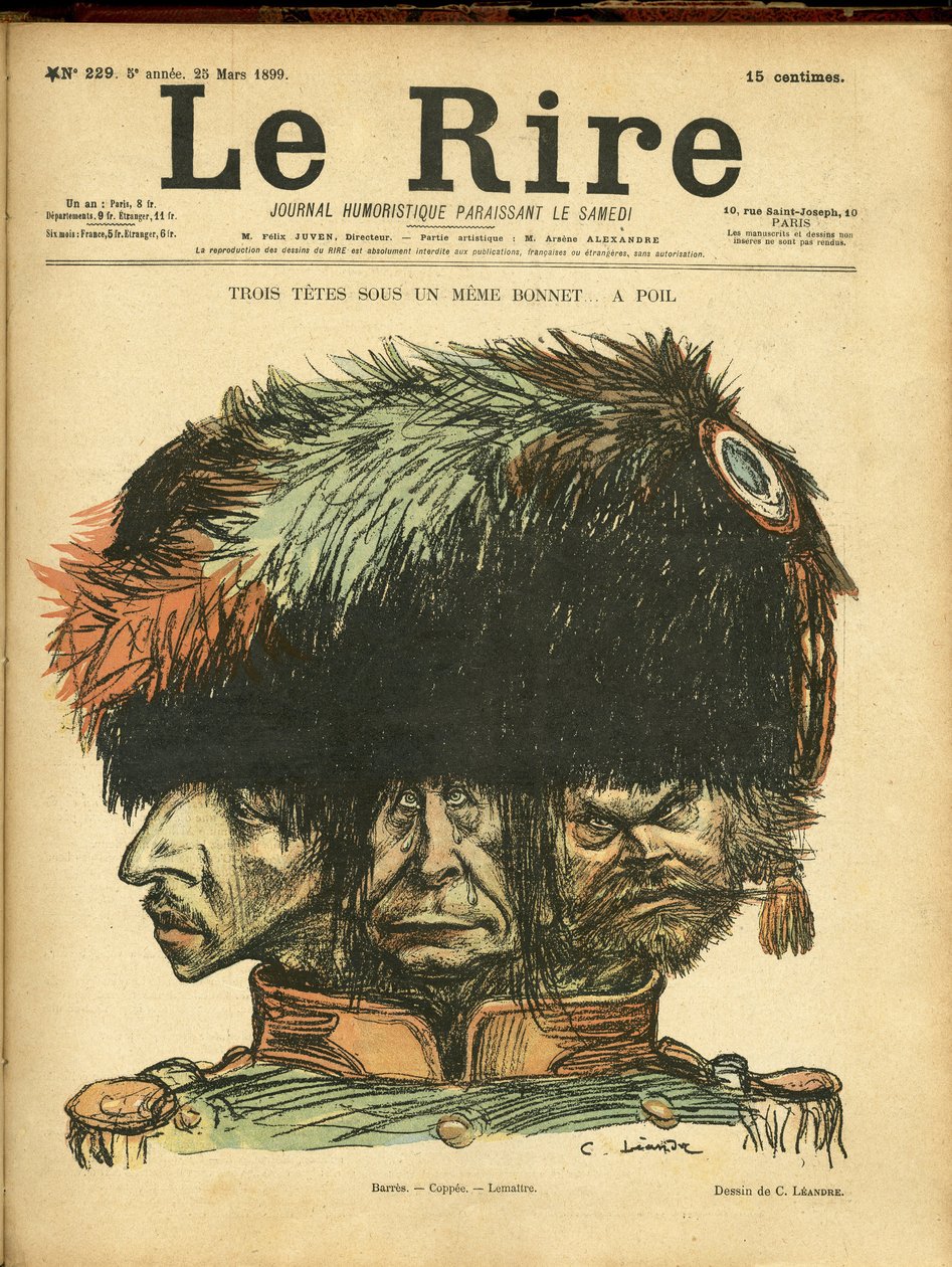 Illustration av Charles Leandre (1862-1934) för omslaget till Le Rire av Charles Leandre