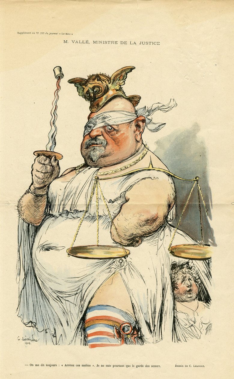 Illustration av Charles Leandre (1862-1934) för omslaget till Le Rire av Charles Leandre