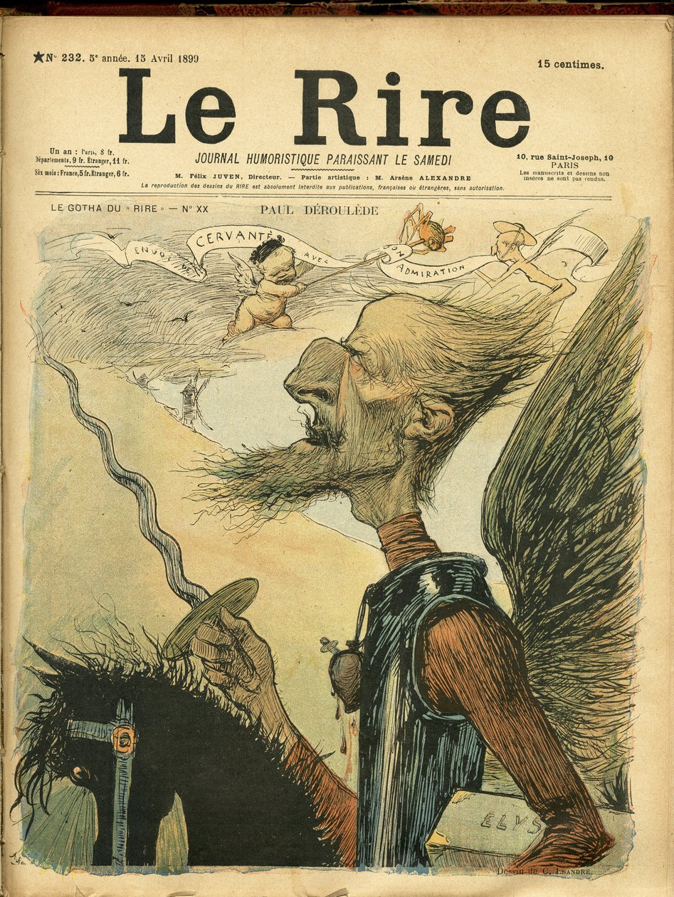 Illustration av Charles Leandre (1862-1934) för omslaget till Le Rire av Charles Leandre