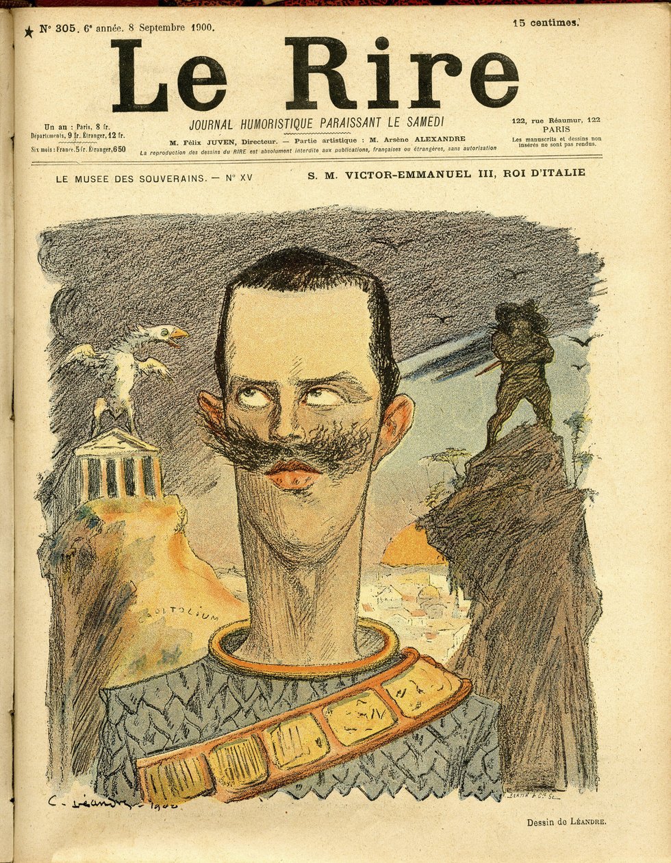 Illustration av Charles Leandre (1862-1934) för omslaget till Le Rire av Charles Leandre