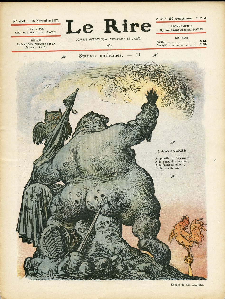 Illustration av Charles Leandre (1862-1934) för omslaget till Le Rire av Charles Leandre