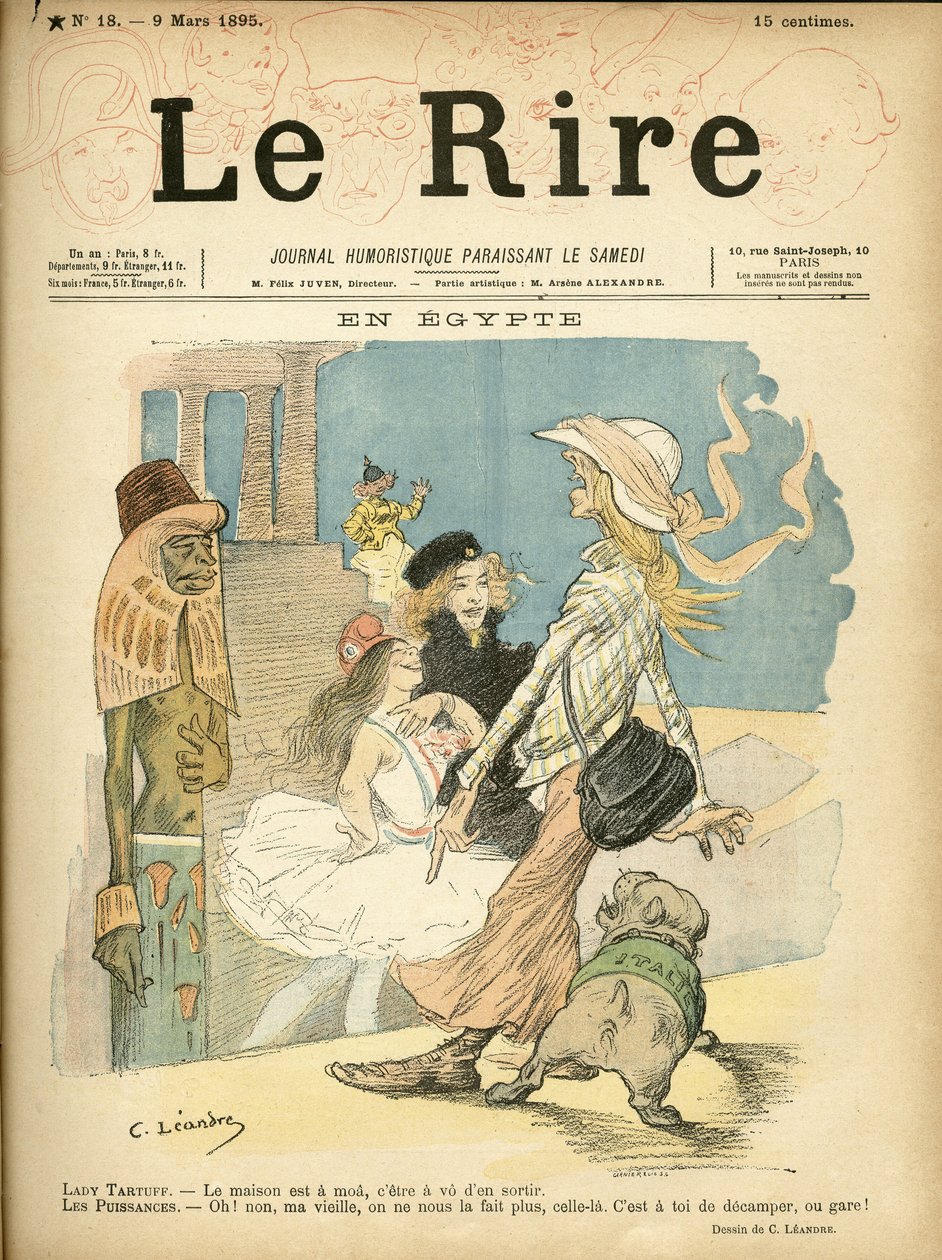 Illustration av Charles Leandre (1862-1934) för omslaget till Le Rire av Charles Leandre