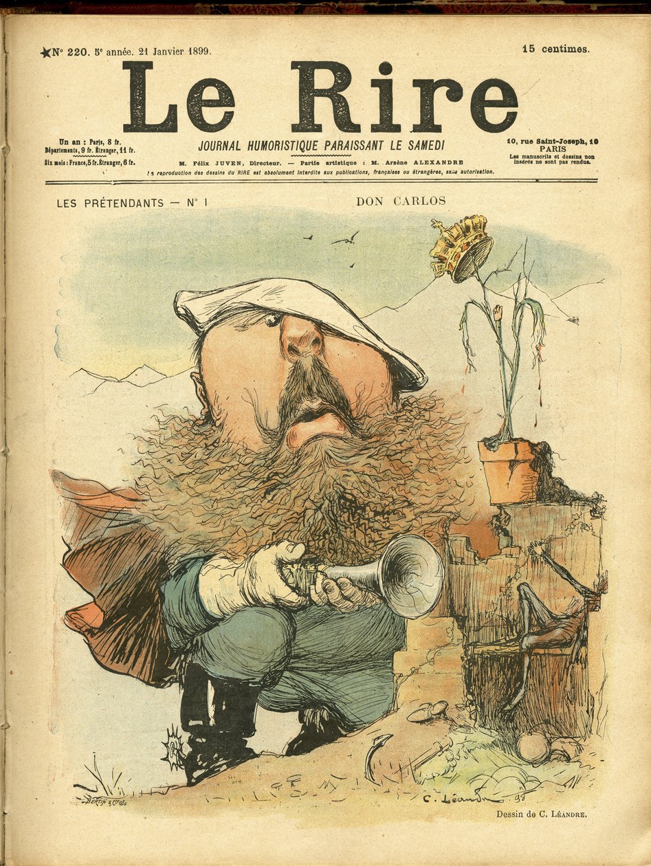 Illustration av Charles Leandre (1862-1934) för omslaget till Le Rire av Charles Leandre