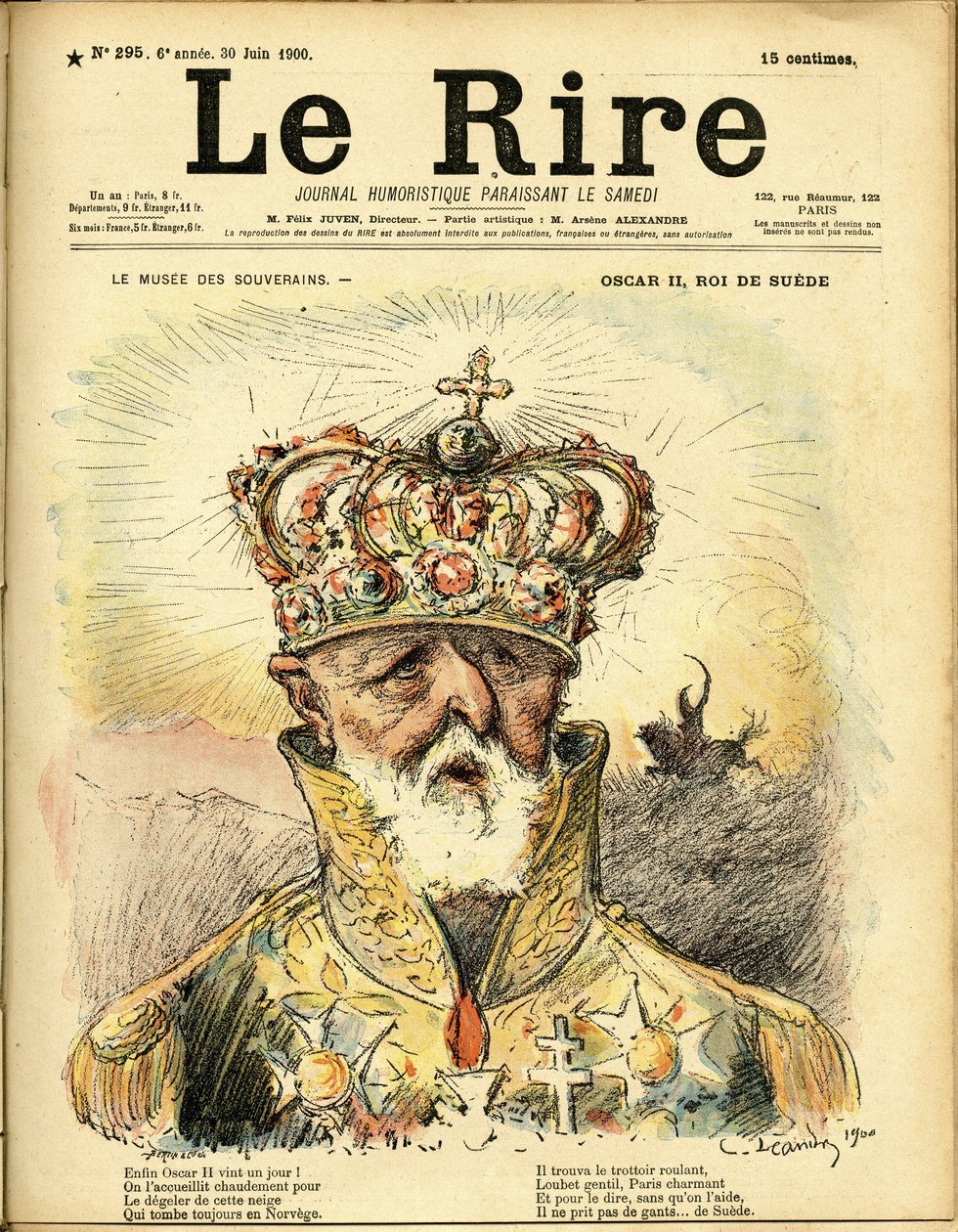 Illustration av Charles Leandre (1862-1934) för omslaget till Le Rire av Charles Leandre