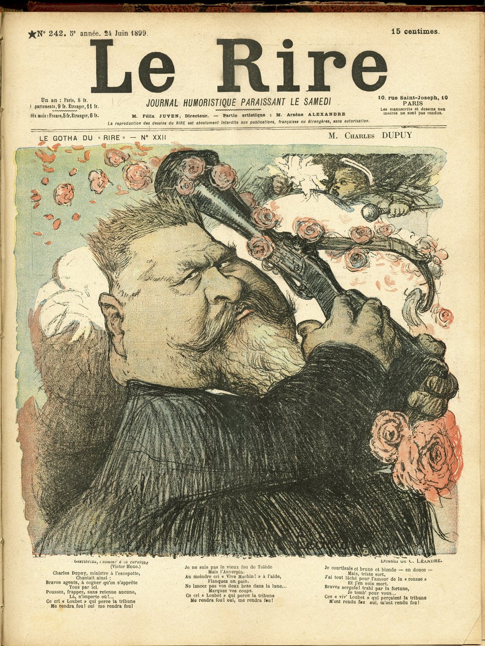 Illustration av Charles Leandre (1862-1934) för omslaget till Le Rire av Charles Leandre