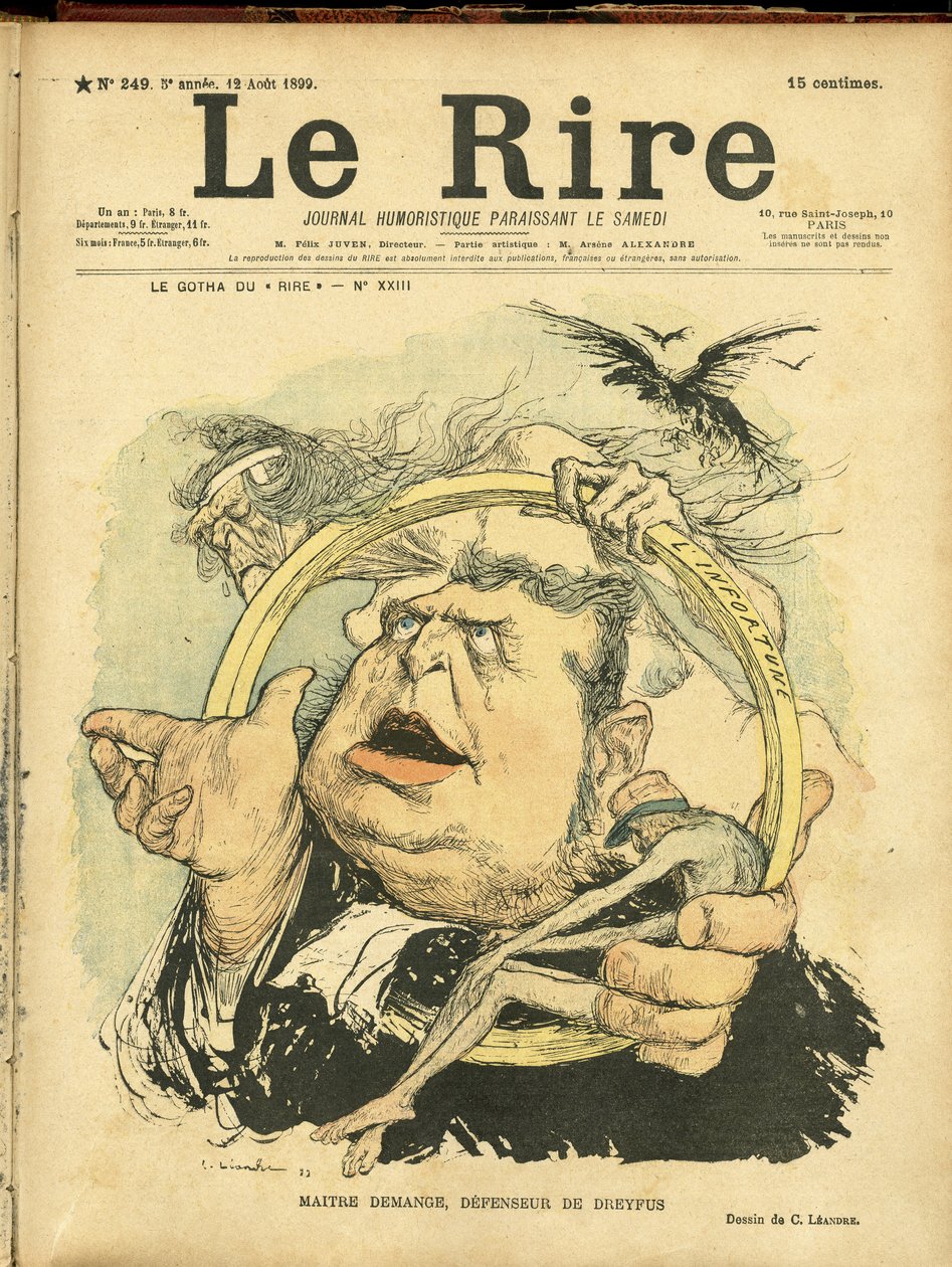 Illustration av Charles Leandre (1862-1934) för omslaget till Le Rire av Charles Leandre