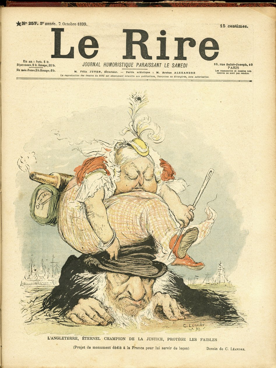 Illustration av Charles Leandre (1862-1934) för omslaget till Le Rire av Charles Leandre