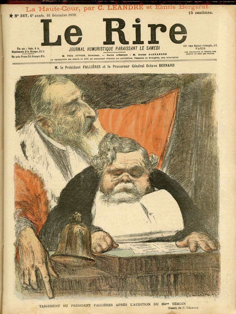 Illustration av Charles Leandre (1862-1934) för omslaget till Le Rire av Charles Leandre