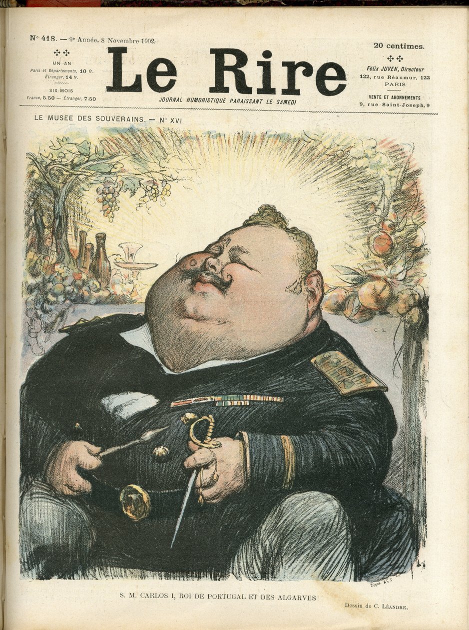 Illustration av Charles Leandre (1862-1934) för omslaget till Le Rire, nr 418 av Charles Leandre