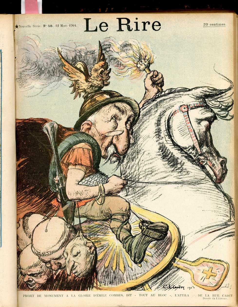 Illustration av Charles Leandre (1862-1934) för omslaget till Le Rire, nr 58 av Charles Leandre