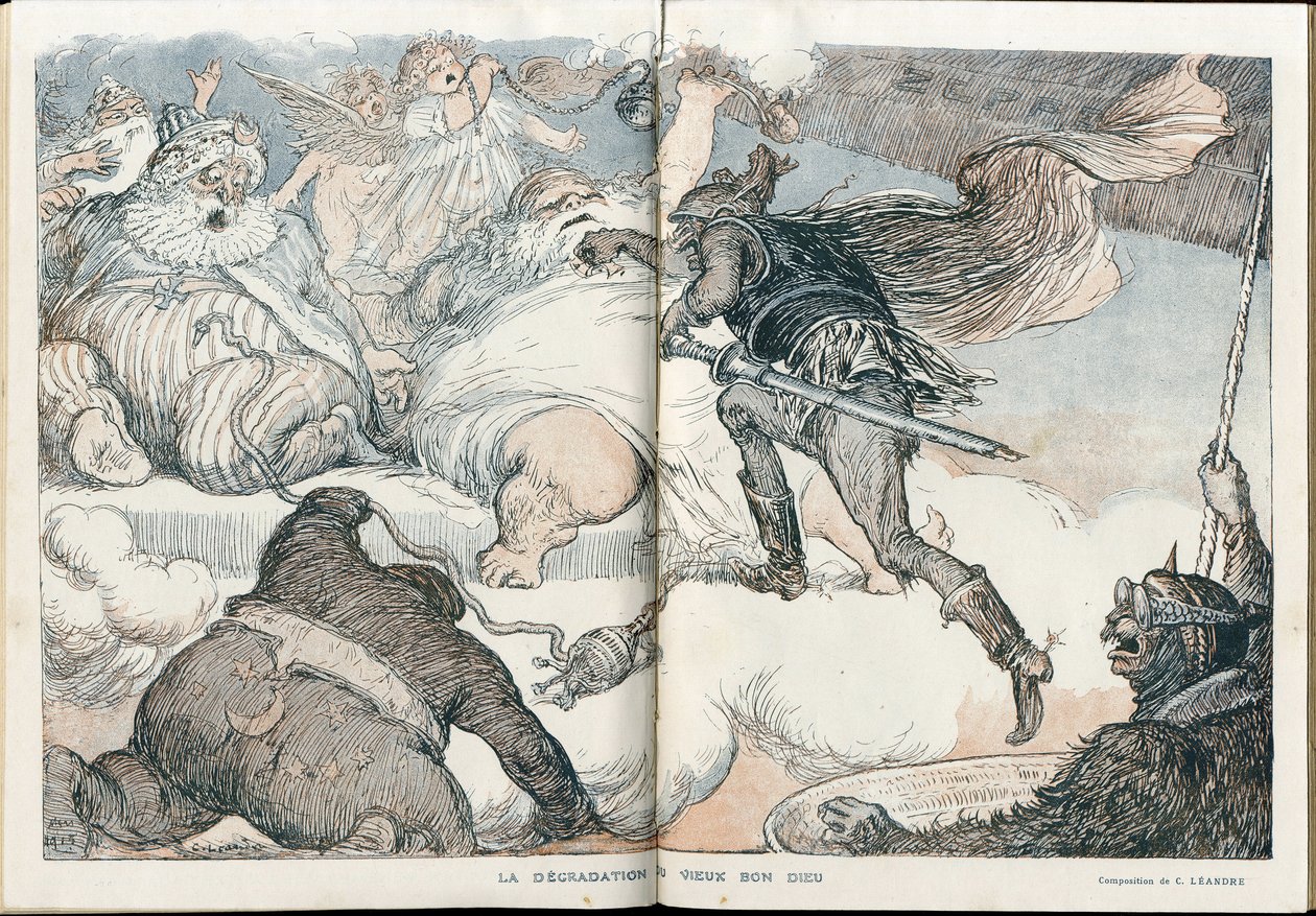 Illustration av Charles Leandre (1862-1934) i "" Fantasio"" av Charles Leandre