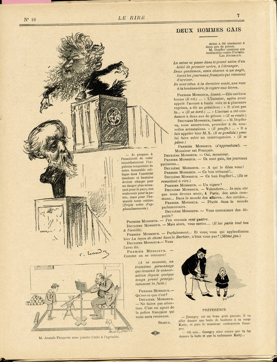 Illustration av Charles Leandre (1862-1934) i Le Rire av Charles Leandre