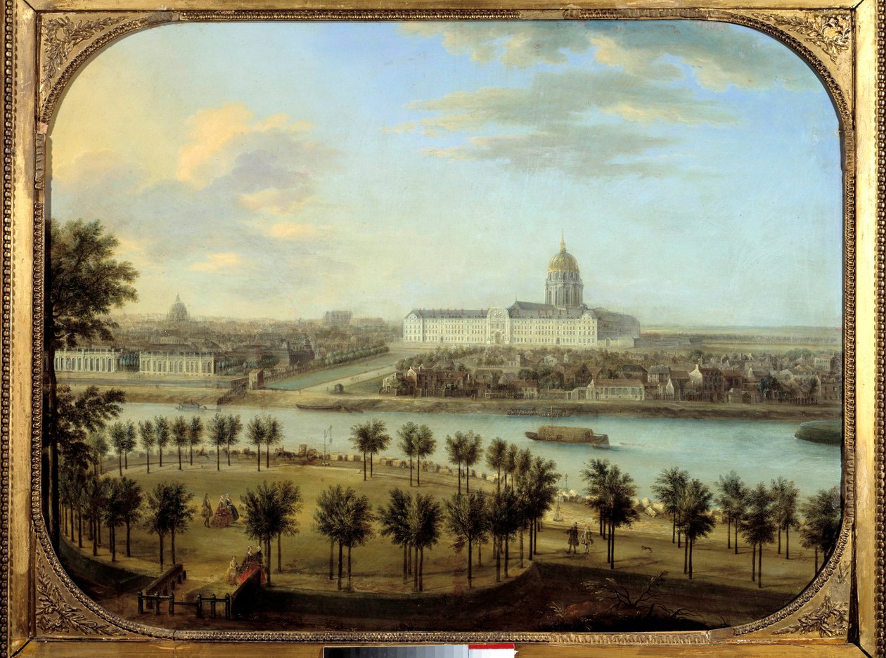 Les Invalides sett från Cours la Reine i Paris Målning av Charles Grevenbrock (? -1758). 1738. 0,69 x 0,9 m Paris, Carnavalet Museum av Charles Leopold Grevenbroeck