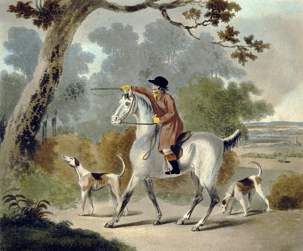 Push Him Tom Boy, från The Pytchley Hunt, graverad av F. Jukes (1745-1812) av Charles Lorraine (after) Smith
