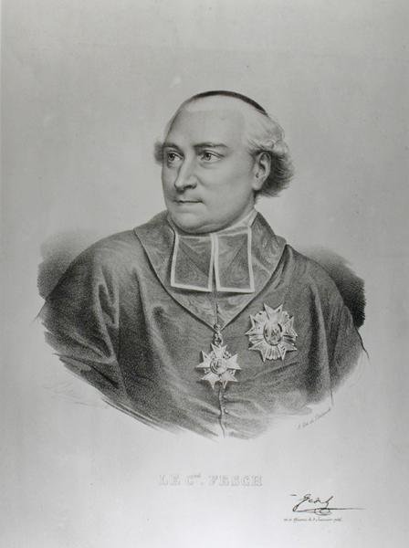 Porträtt av kardinal Joseph Fesch (1763-1839) graverad av Francois Seraphin Delpech (1778-1825) (gravyr) (s/v foto) av Charles Louis (after) Bazin