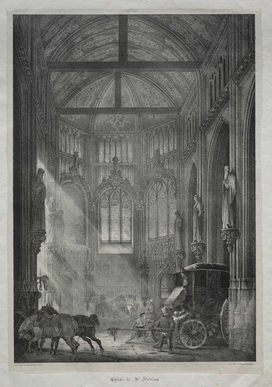 St Nicholas kyrka, Rouen av Charles Louis Lesaint