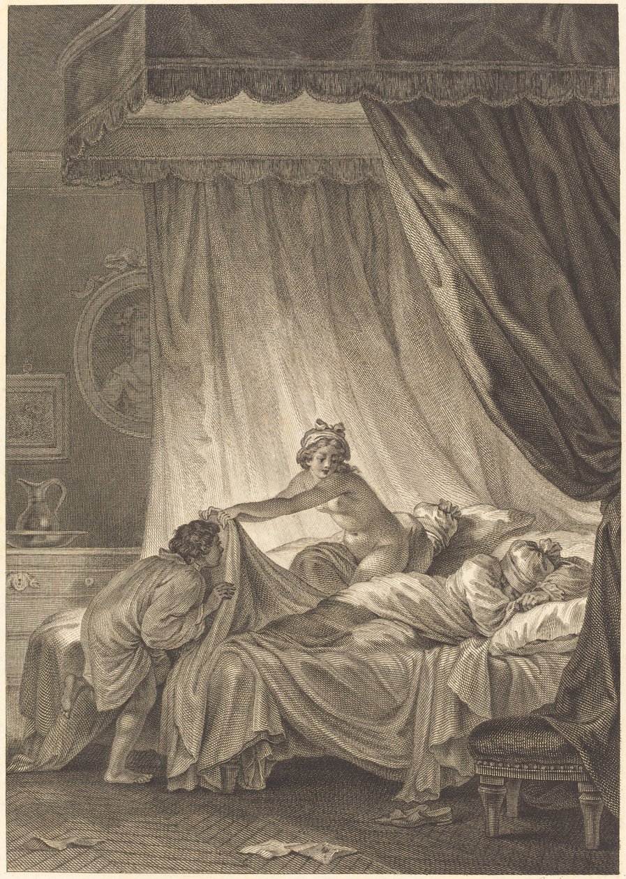 Mona Lisa: Sängen av Charles Louis Lingée after Jean Honoré Fragonard