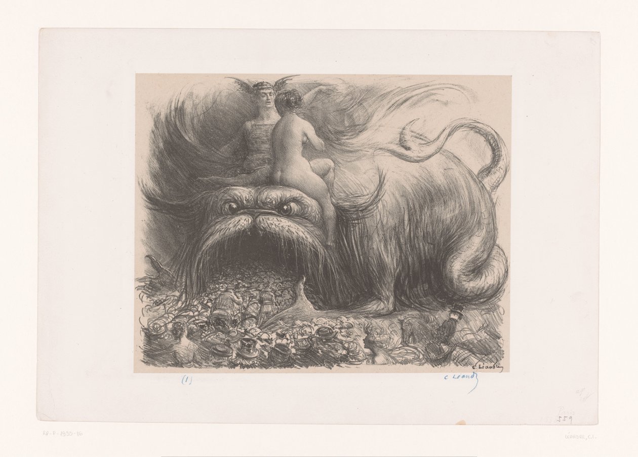 Monster som slukar människor Paris, le plus grand monstre du monde (...) av Charles Lucien Leandre