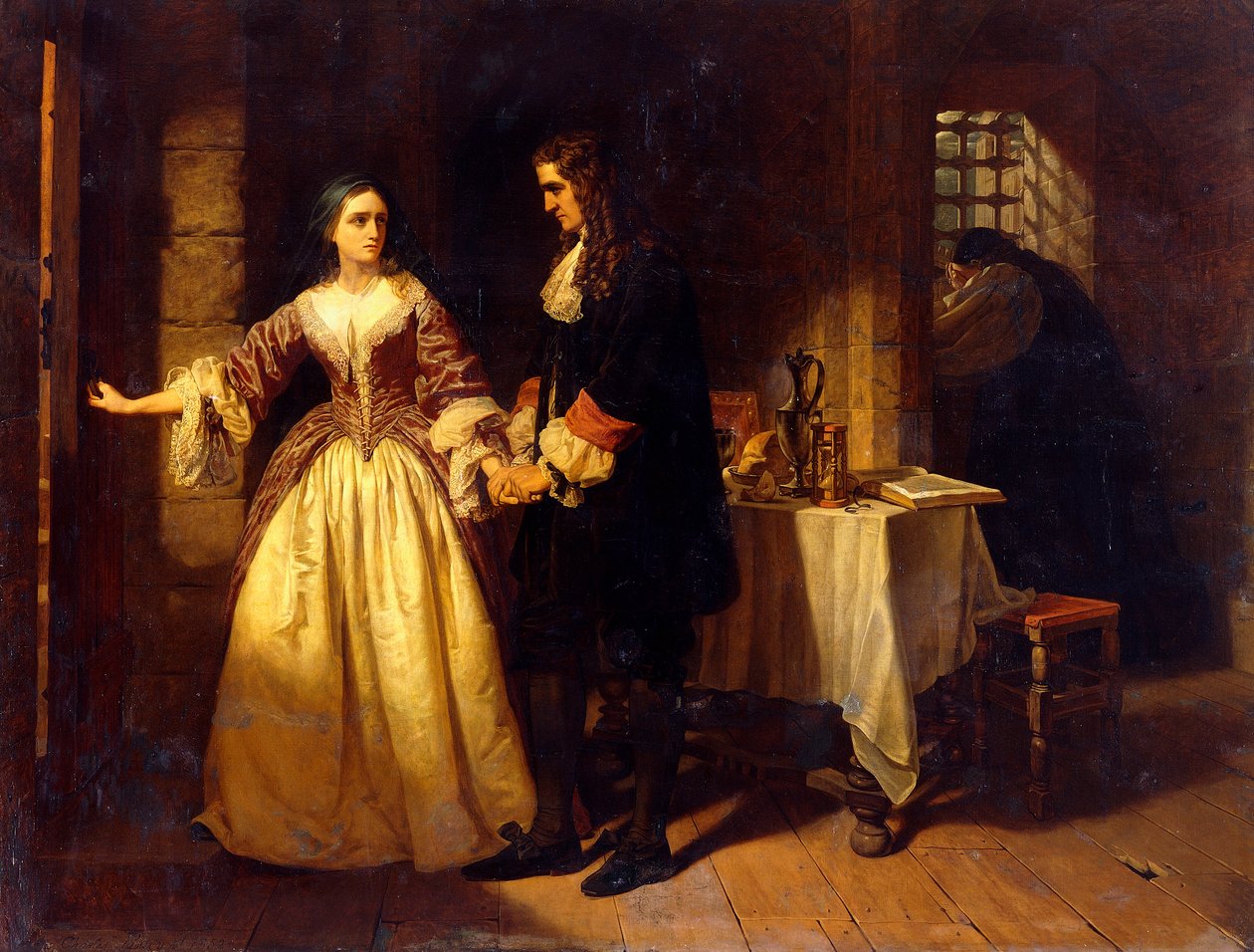 Avskedet mellan Lord William och Lady Rachel Russell 1683 av Charles Lucy