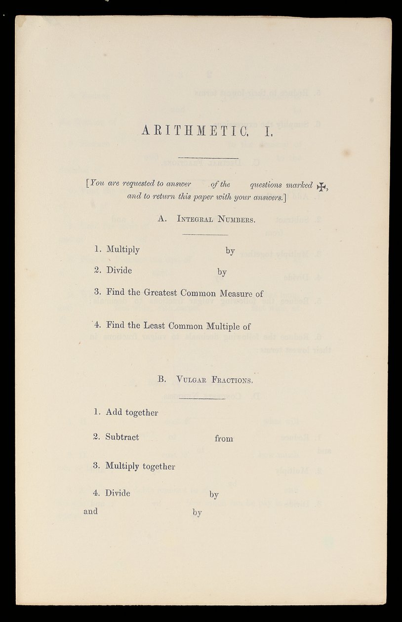 Arithmetic, Oxford University Press, ca 1870 (tryck) av Charles Lutwidge Dodgson