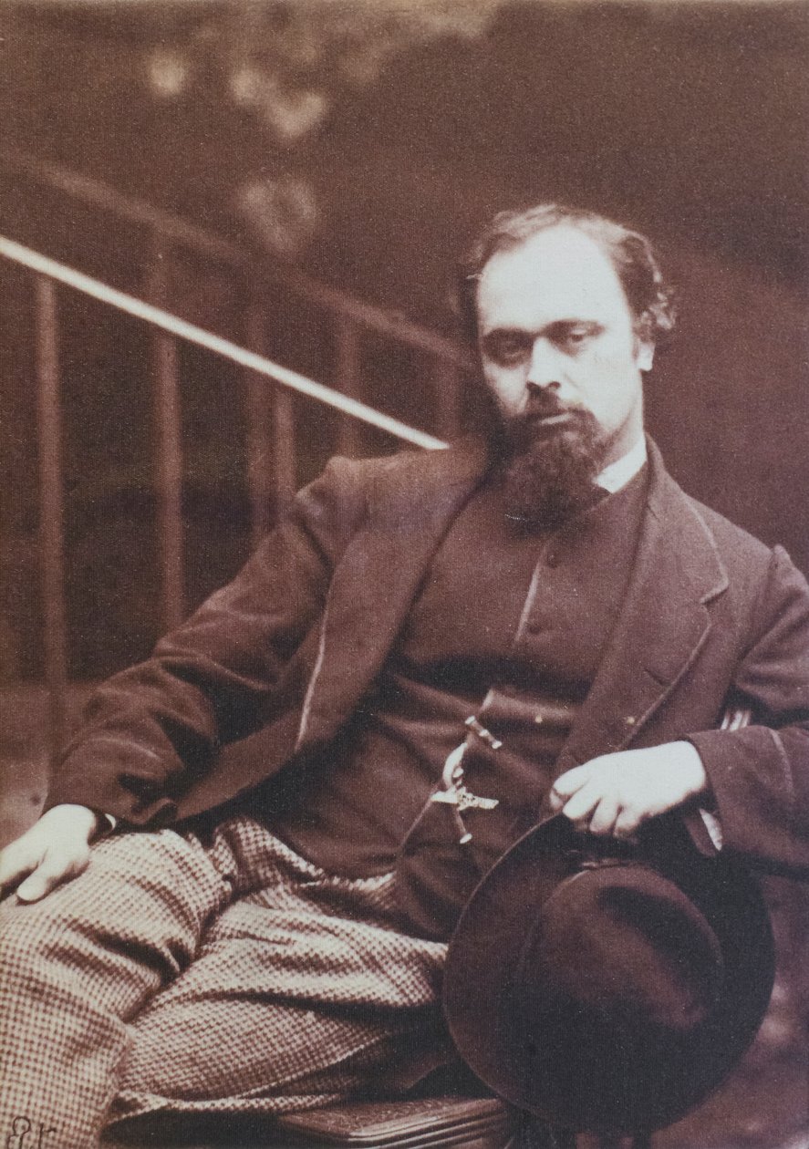 Dante Gabriel Rossetti, fotograferad av Lewis Carroll av Charles Lutwidge (1832 98) Dodgson