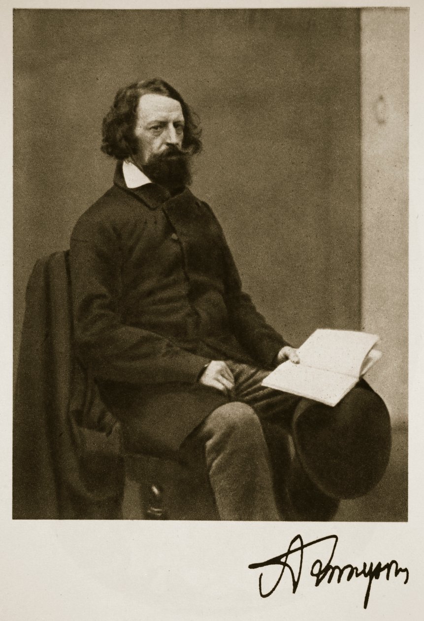 Alfred, Lord Tennyson, 28 september 1857 (sepiafoto) av Charles Lutwidge Dodgson