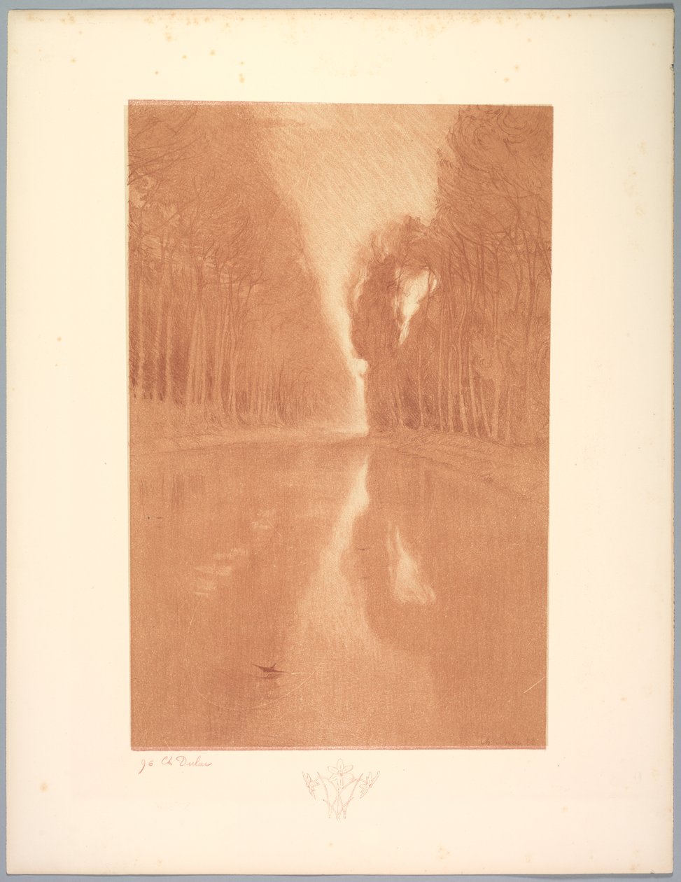 Landskapssvit: Landscape, Plate 2, Note, Starflowers av Charles Marie Dulac