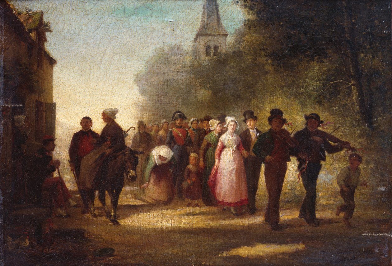 Bybröllopet, 1872 av Charles Marie Lhuillier