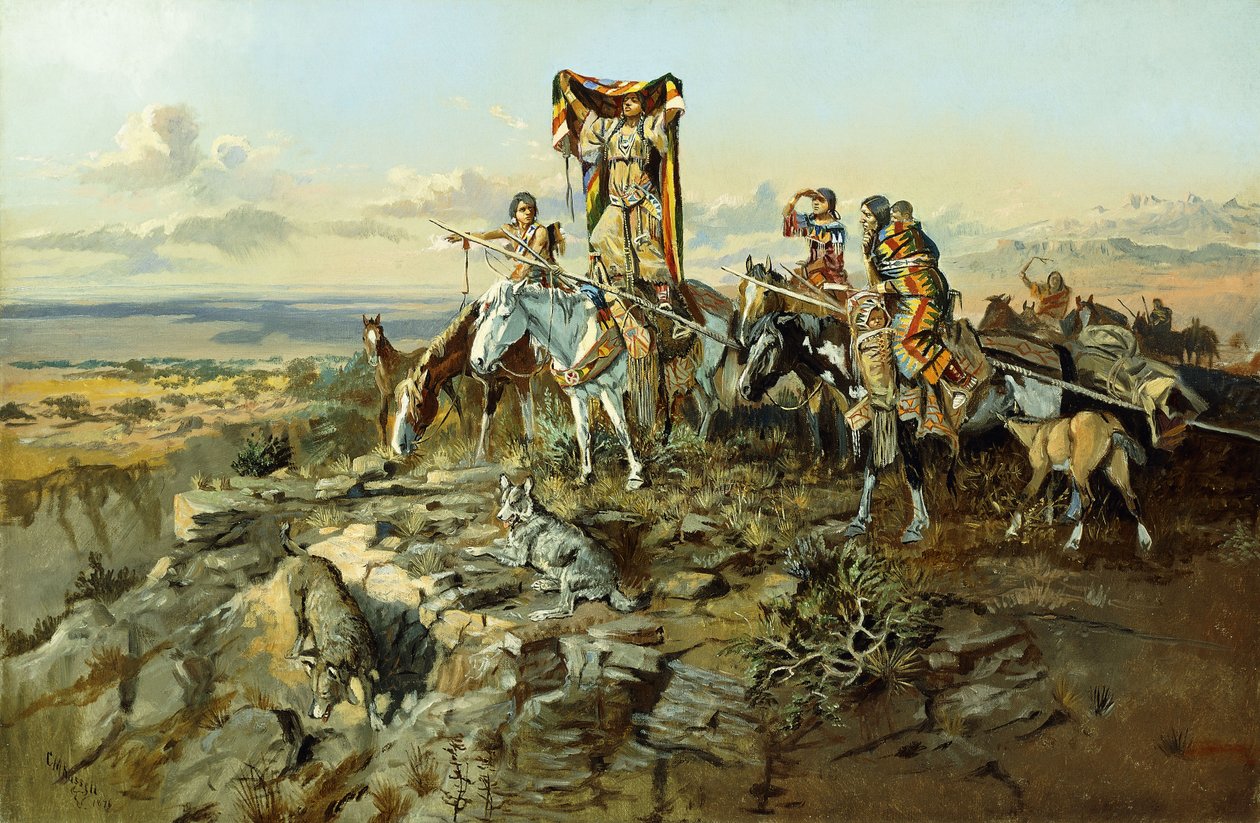 In the Wake of the Hunters, 1896 av Charles Marion Russell