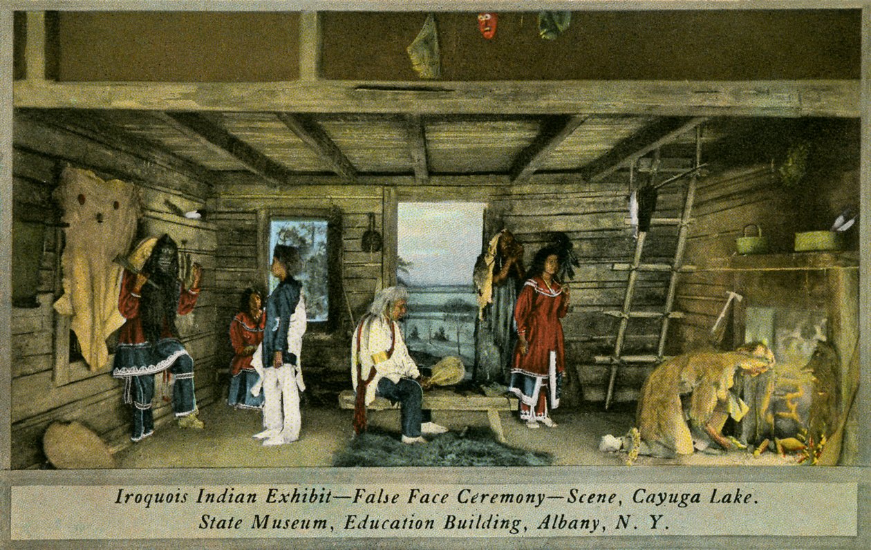 Iroquois Indian Exhibit, State Museum, Albany av Charles Marion Russell