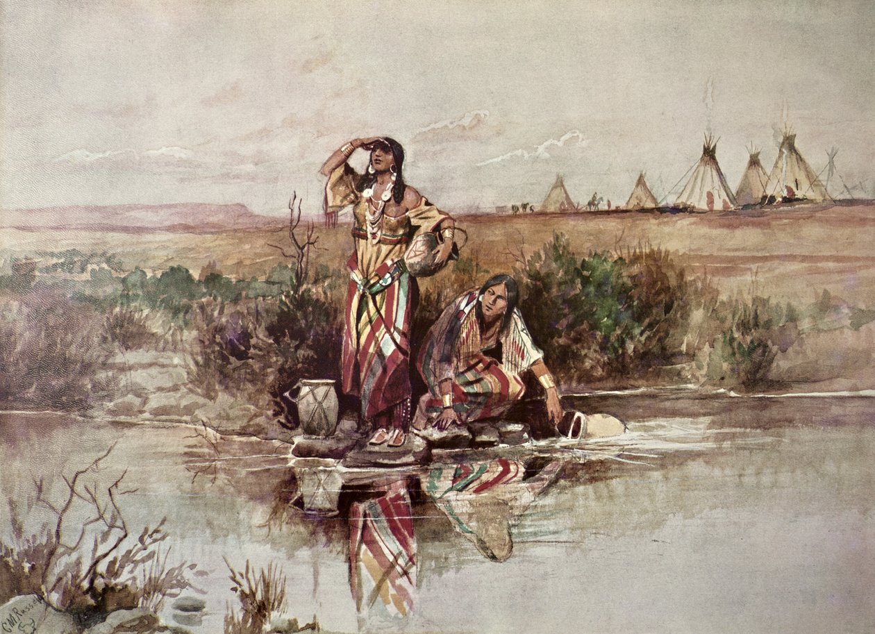 "Våra krigare återvänder" av Charles Marion Russell