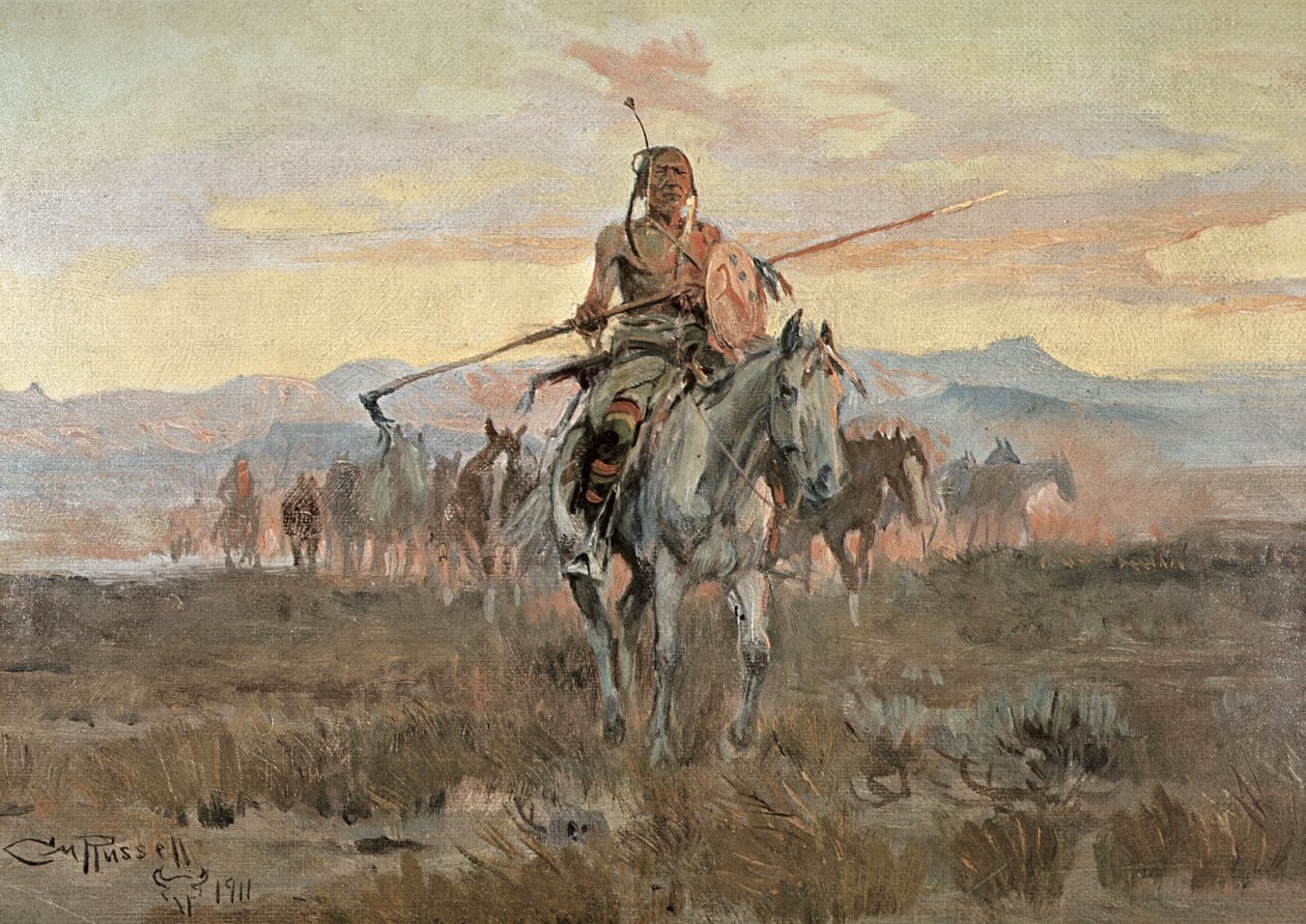 Stulna hästar av Charles Marion Russell