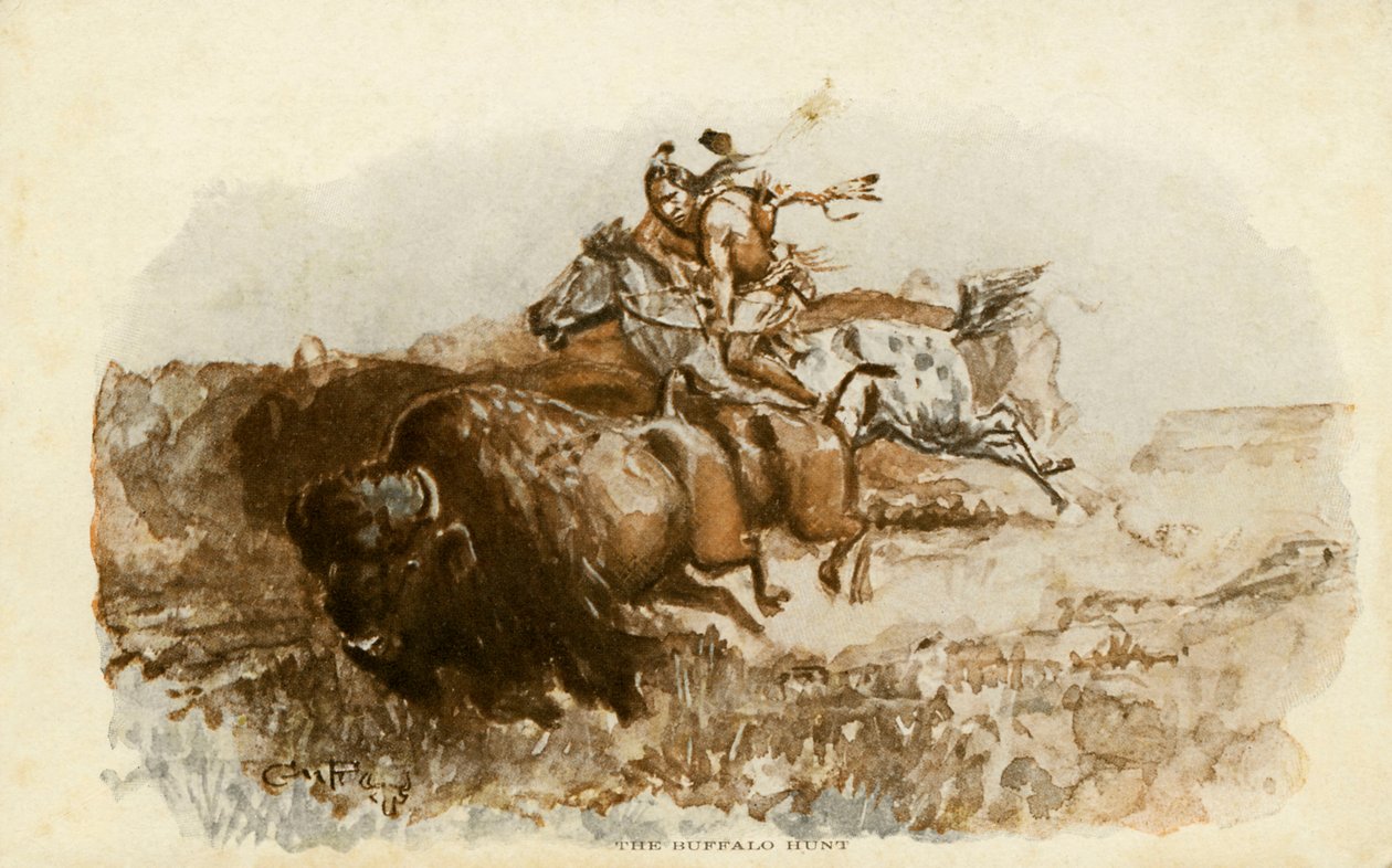 Buffeljakten av C. M. Russell av Charles Marion Russell