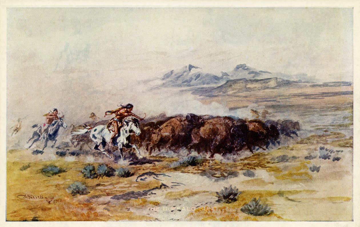 Buffeljakten av C. M. Russell av Charles Marion Russell