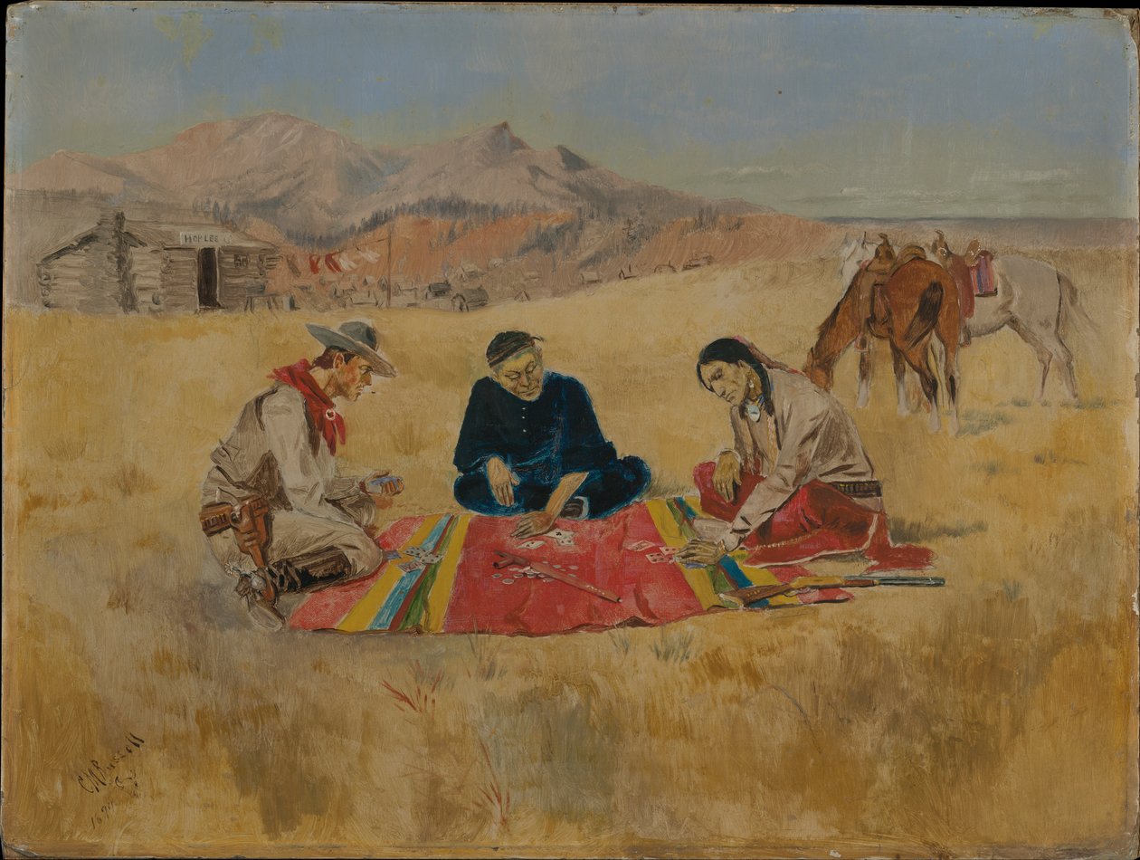 Pokerspelet av Charles Marion Russell