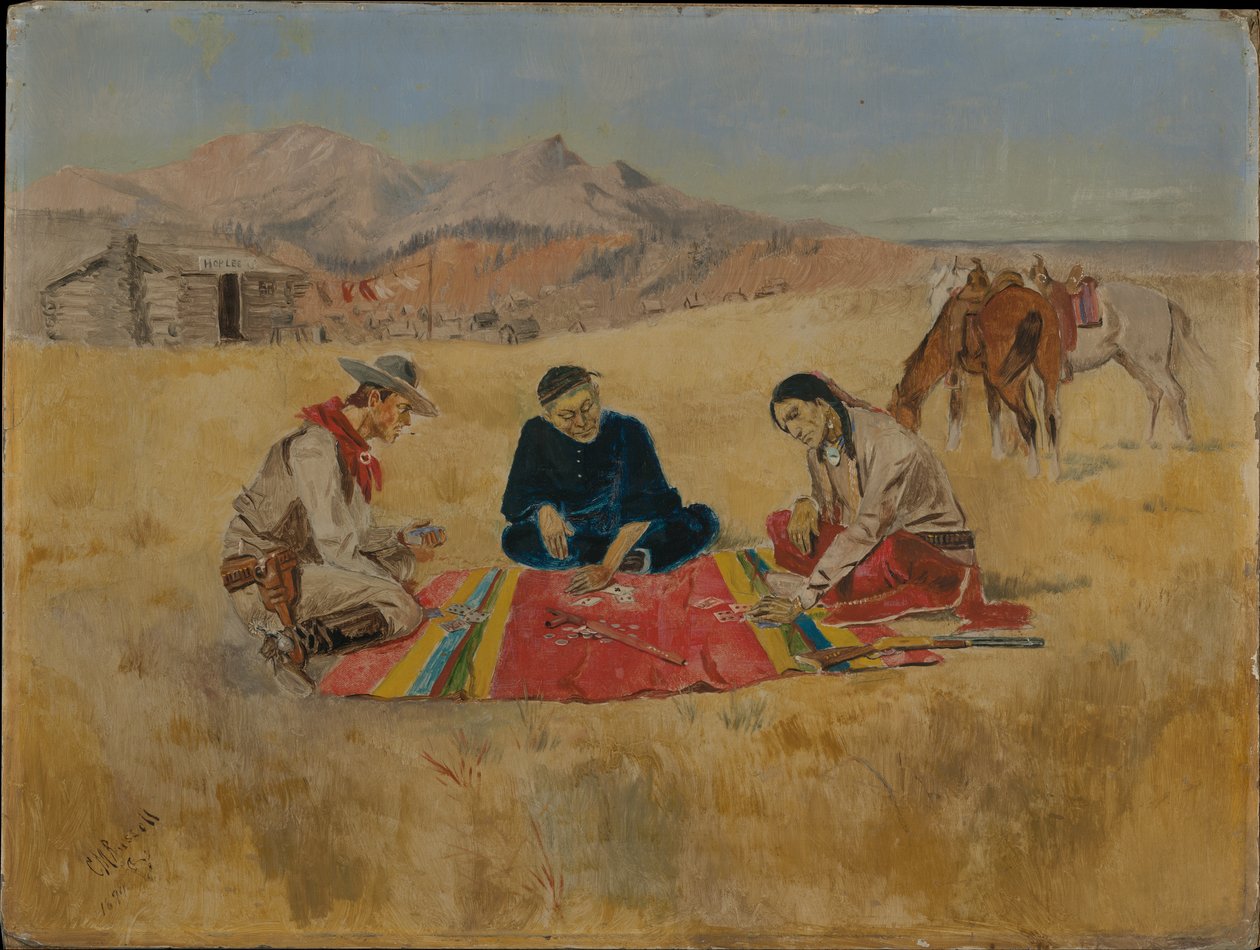 Pokerspelet av Charles Marion Russell