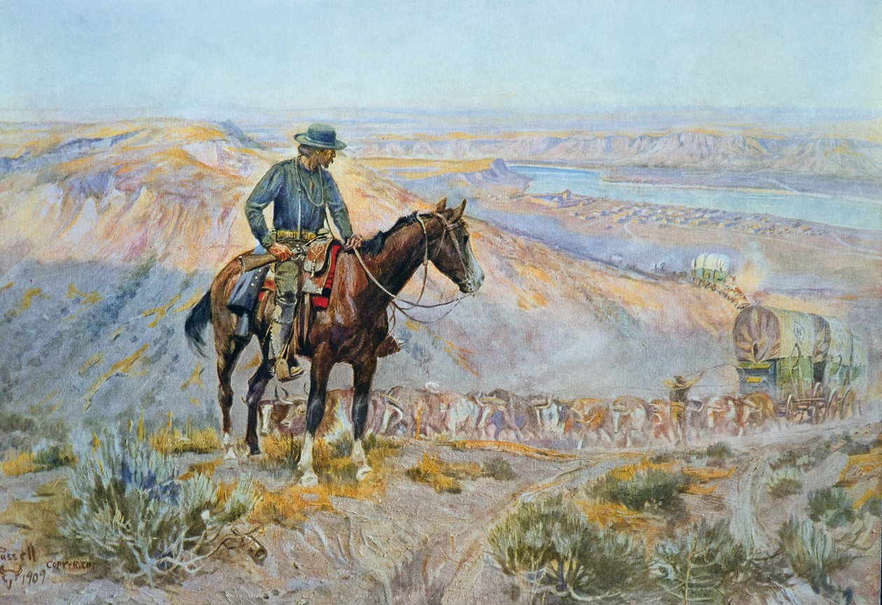 The Wagon Boss (olja på duk) av Charles Marion Russell