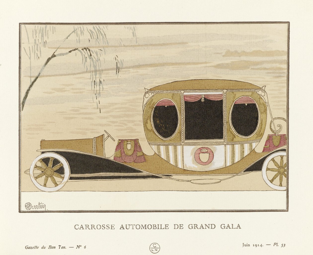 Grand Gala Motor Carriage, pub. 1914 (stenciltryck) av Charles Martin