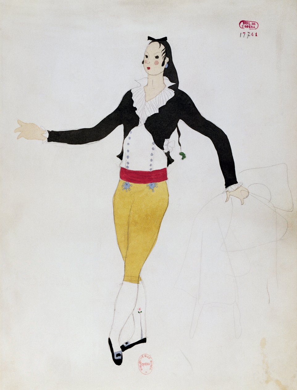 Kostym för figuren Figaro från Barberaren i Sevilla av Gioacchino Rossini av Charles Martin