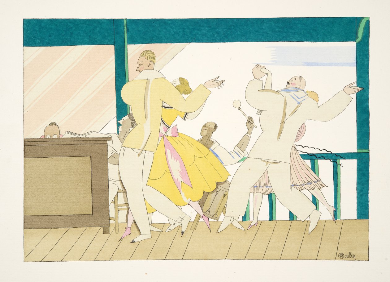 The Tango, från Sports & Entertainment, pub. 1914 (stenciltryck) av Charles Martin