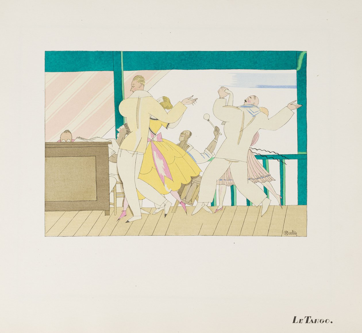 Tango, från: Sport och underhållning Sport och tidsfördriv av Erik Satie, 1914. av Charles Martin