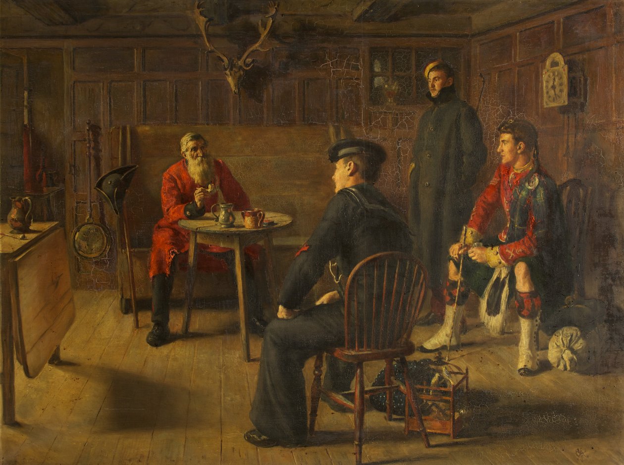 A Tale of the Brave Old Days (olja på duk) av Charles Martin Hodges