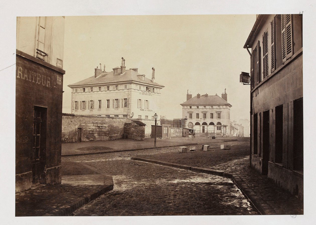 Barriere dItalie, från rue Gerard, Paris, 1858-78 av Charles Marville