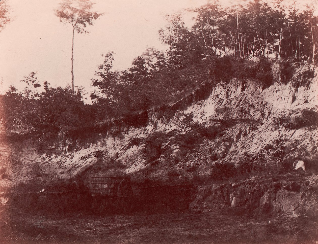 Stenbrott, 1850-53. av Charles Marville
