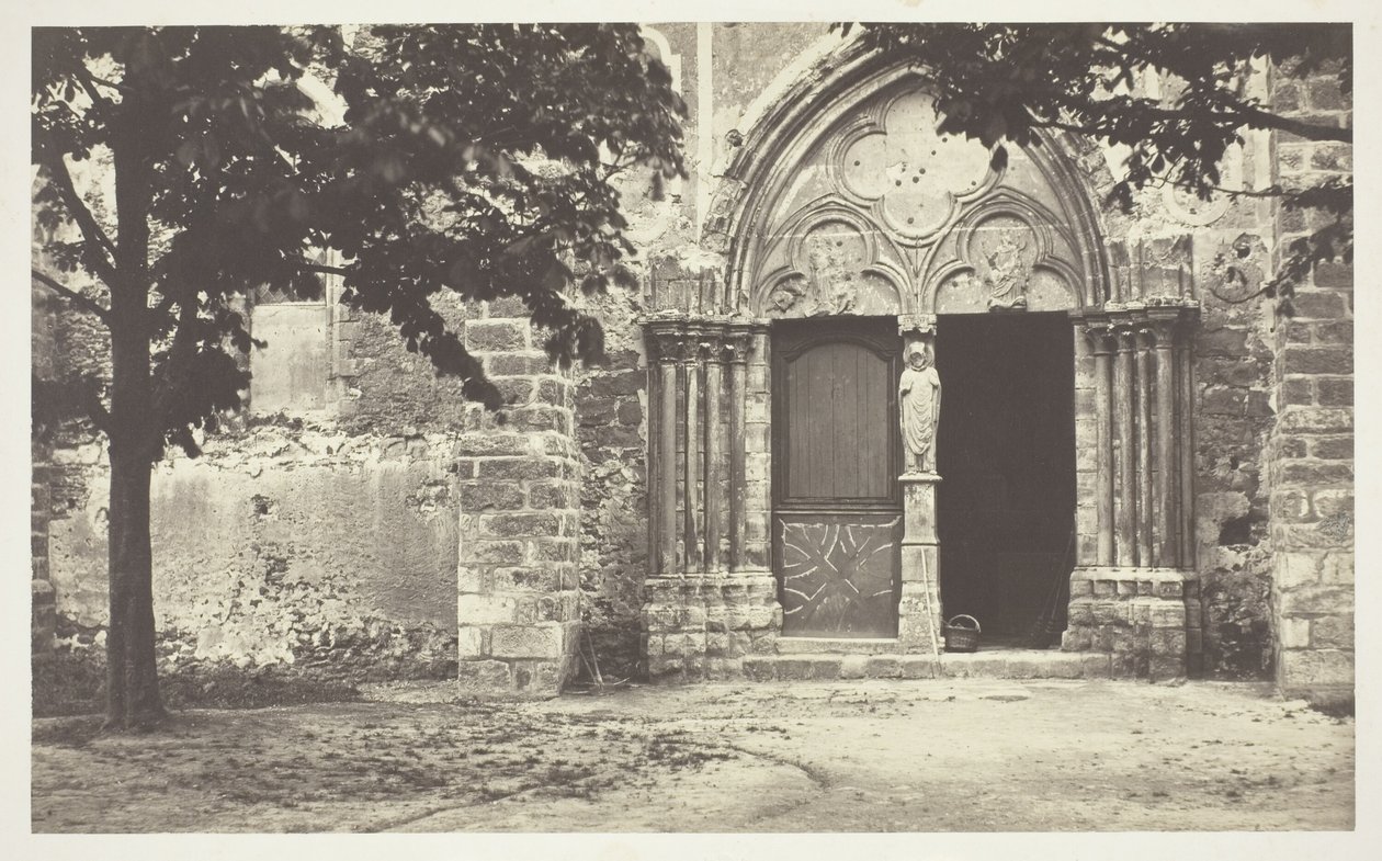 Kyrkan i Villeneuve le Comte, Seine-et-Marne (Kyrkan i Villeneuve le Comte, Seine-et-Marne) av Charles Marville