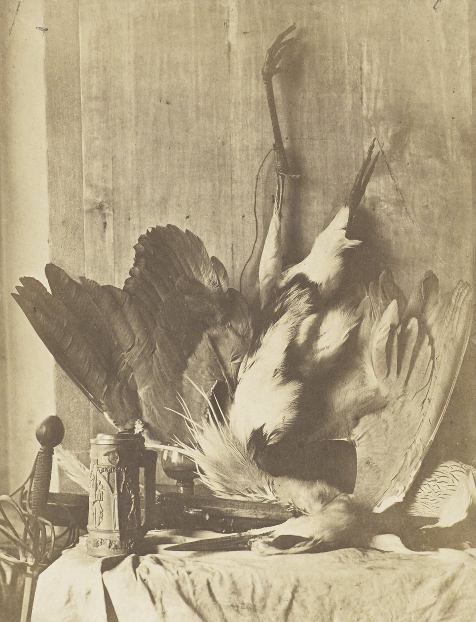 Game Still Life, ca 1853-55 (albuminiserat saltat papperstryck) av Charles Marville