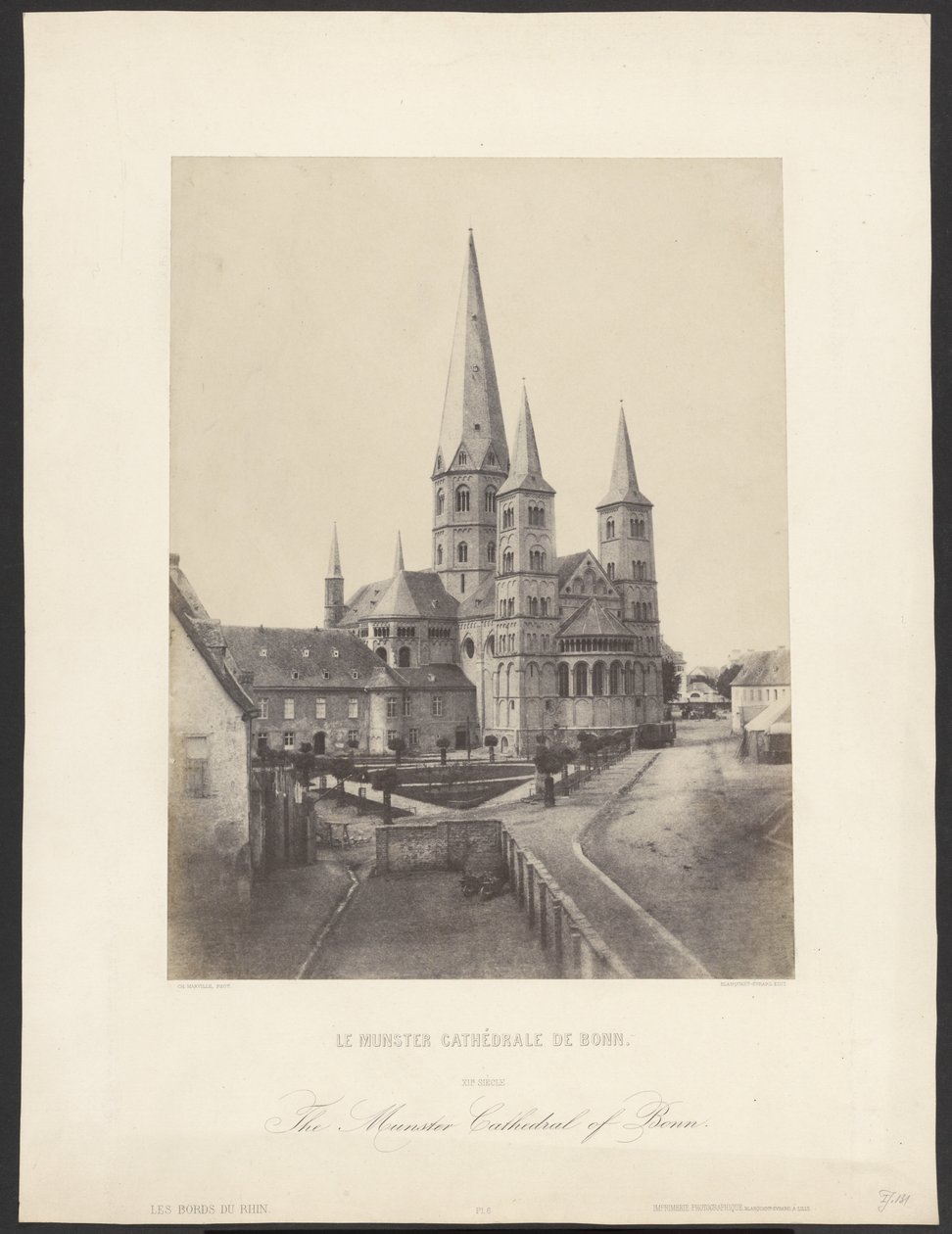 Le Munster Cathédrale de Bonn. / Munsterkatedralen i Bonn. av Charles Marville