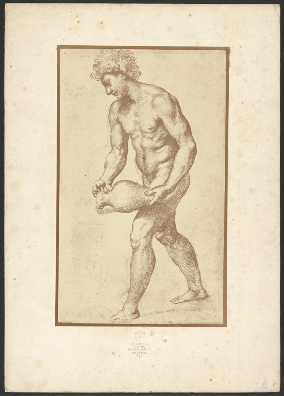 [Man med en vas av Raphaël] av Charles Marville
